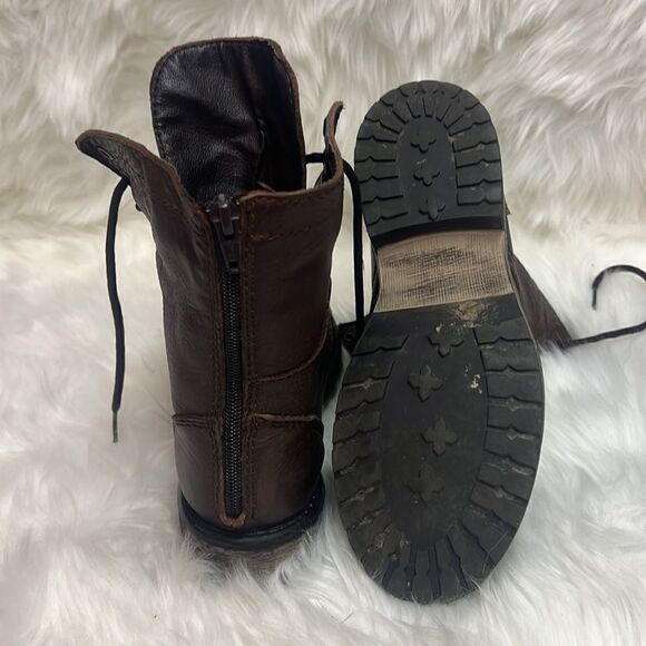 Steve Madden Troopa Lace Up Combat Moto Boots Fisherman Core B75 - Picture 8 of 10